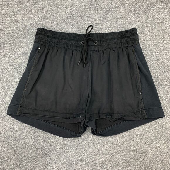Derek Lam 10C x Athleta Shorts Womens S Small Black Drawstring Zip Pockets *READ - Picture 2 of 14